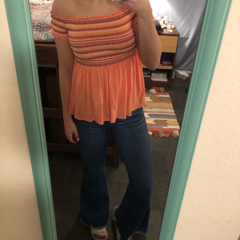Off the shoulder flowy top